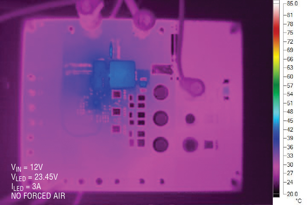 Figure 2 - Boost mode LED thermal scan shows cool operation